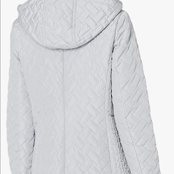 XS NEW Cole Haan Signature Sky Blue Gray Womens Jacket Quilted Winter Fall Misse - Picture 2 of 6